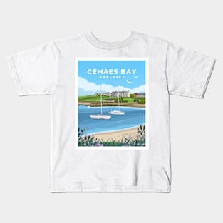 Cemaes Bay Beach, Anglesey North Wales Kids T-Shirt